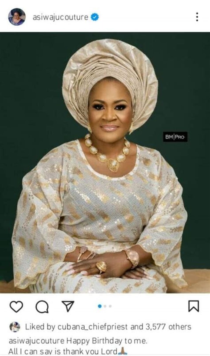 
Funsho Adeoti, Mercy Aigbe’s Senior Wife, Prays For A Life Without Regret As She Celebrates Her 48th Birthday. 