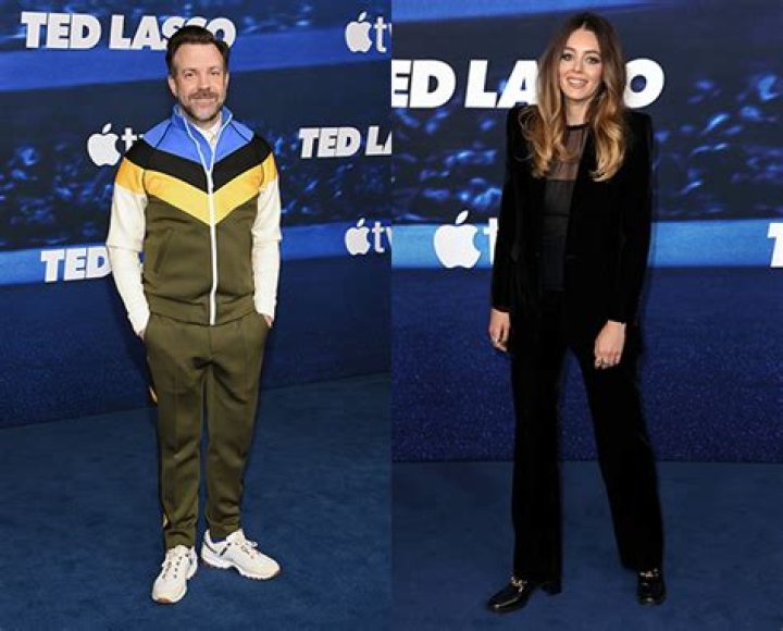 Jason Sudeikis & Keeley Hazell Pose Separately At Ted Lasso Premiere Hollywood Life