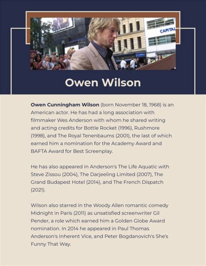 Owen Wilson - - Biography ·