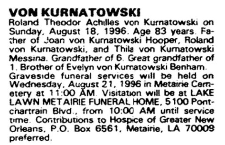 Roland Von Kurnatowski Sr. Wiki, Theo Von Dad, Death, Age, Bio, Wife, Children, Net Worth, Family, H